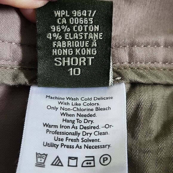 Eddie Bauer Blakely Fit, 96% cotton, wide leg, flat front chino khaki pants, 10S - Picture 6 of 11